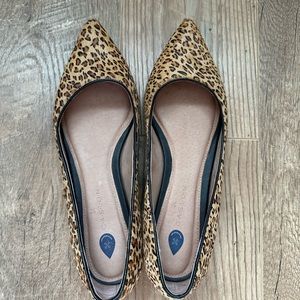 Caslon calf hair leopard print flats.